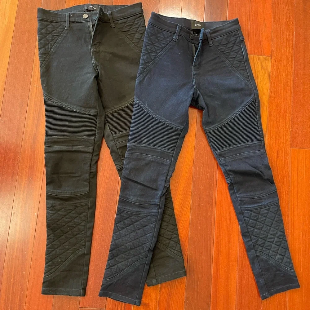Atwyld Kevlar Lined Black Moto Jeans - Picture 1 of 3